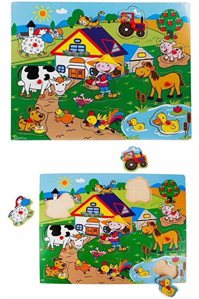 Nacario Nrcrioshop Wooden Pegged Bultak Puzzle 9 Pieces Farm 1201248