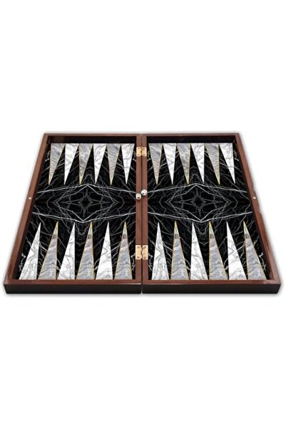 Nacario نركريو شوب ستار طاولة تافلا كبيرة الحجم بوليستر أسود بنقشة رخامية طاو...