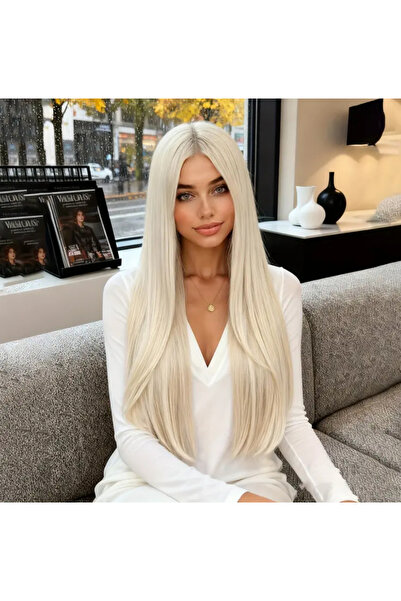 favorim peruk Luxury yeni sezon soğuk sarı perçemsiz vip peruk