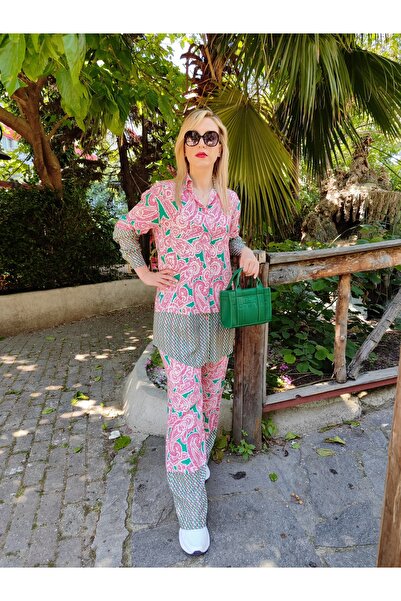 Esperar Bluză cu nasturi și pantaloni - Set din două piese