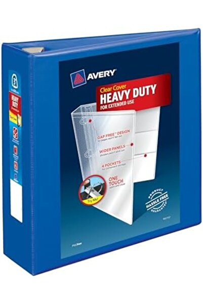 Nacario NrcrioShop (7.6 سم، أزرق) - مجلد حلقي ثقيل الوزن مقاس 7.6 سم، حلقة EZ...