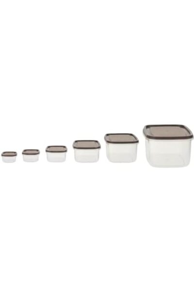 Nacario Nrcrioshop 6-Piece Storage Container Set with Dark Sand Beige Lids | ...