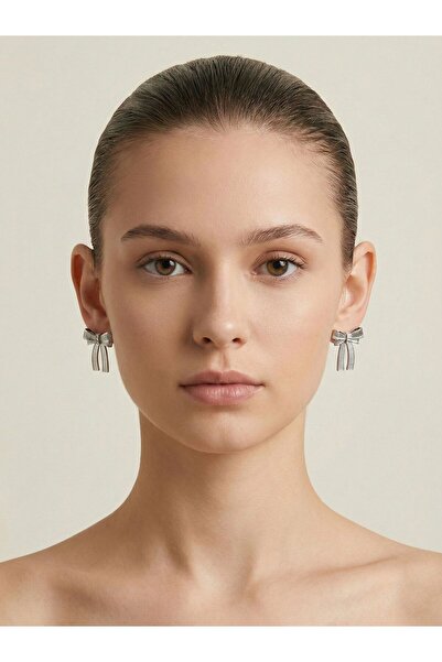 Mutenaura Stainless Steel Bow Earrings