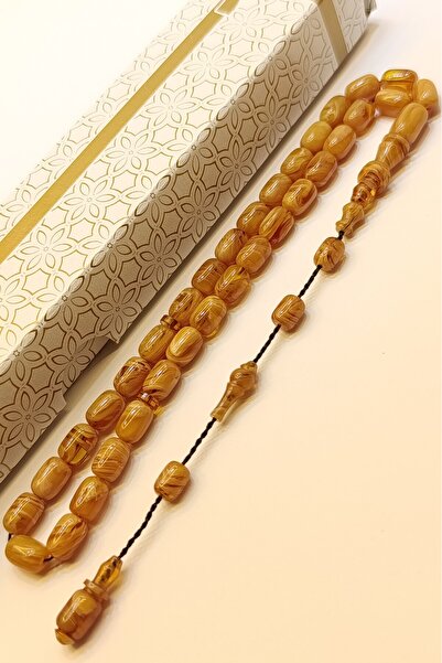 hobihanem 6*9mm İmame Halkalı Kapsül Kesim Orijinal Ateş Kehribar Tesbih