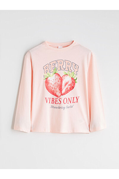 LC Waikiki Crew Neck Strawberry Printed Girls' Pajama Set