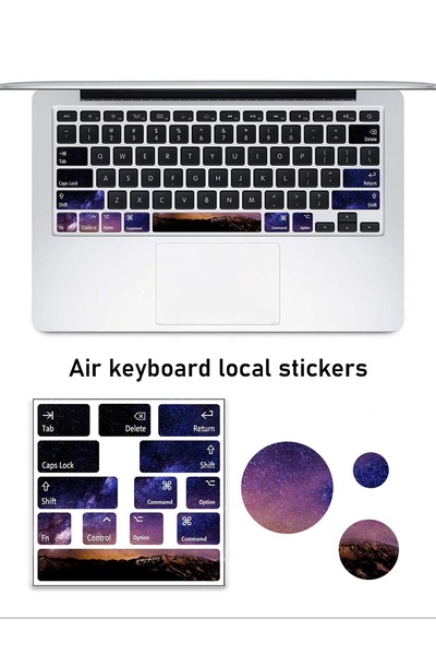 M2M Galaksi Desenli Klavye Sticker Seti – Dayanıklı ve Şık Tasarım