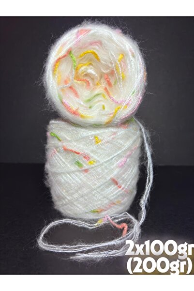 Ana&Kuzusu İplik Krem (2-slojna) fina moher pređa, višebojna kapri (3-slojna ...