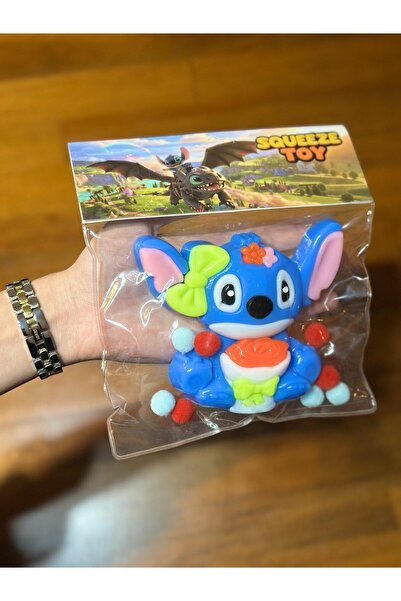 HOŞGARDENS Stitch Figürlü Dev Sukuşi Stres Oyuncağı Stiç Squishy Moj moj 15 C...