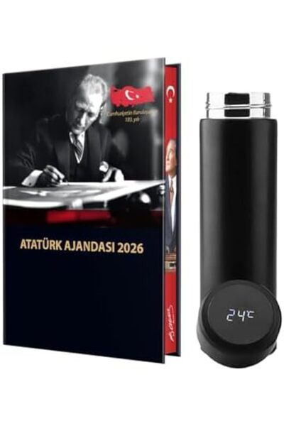 Nacario Nrcrioshop 2026 Atatürk Hardcover Agenda and Graded Thermos 1201248