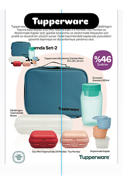 Tupperware Beslenme seti çantalı