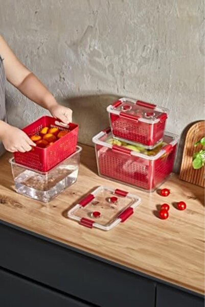 Nacario Nrcrioshop 7 Lt Lavin Storage Container Claret Red 1201248