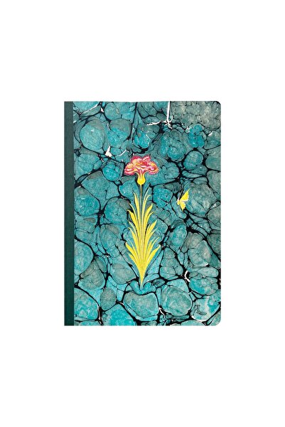 Bazen Defter Ebru Desenli Sırtı Bez Ciltli Defter No: AE05