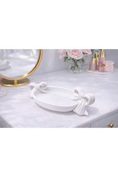 Vescarri Bowknot Detailed Boho Jewelry & Vanity Tray - Bowl