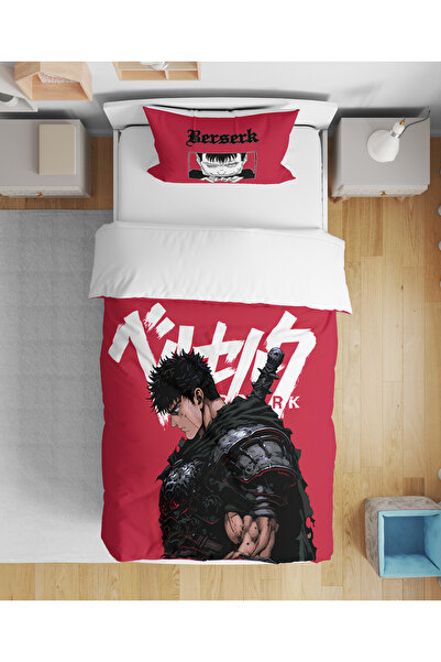 Home Berserk Anime Patterned 3D Digital Printed Single Duvet Cover Set Withou...