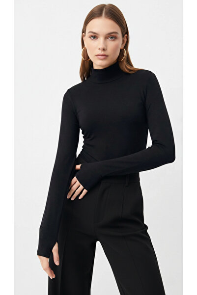 MY VİNTAGE Women's Finger Detailed Bodysuit