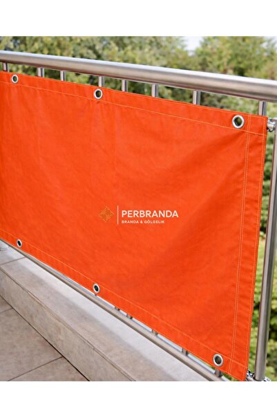 PERBRANDA Balkon Korkuluk Brandası – 70 cm Yükseklik – 650 Gr Polyester – Met...