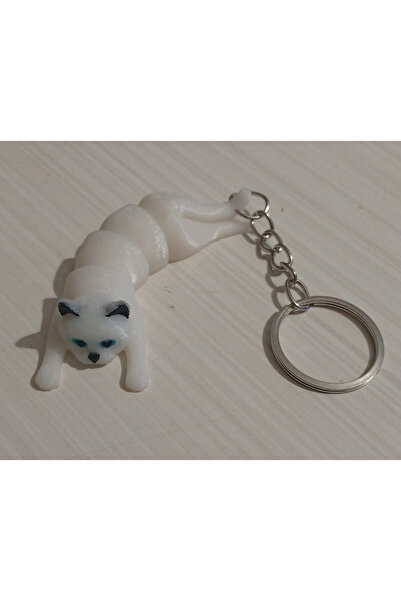 ART HEDİYE 2 Ader Multi-Motion Cat Figure Keychain