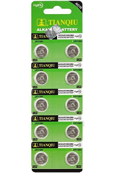 ozbience Lazer Saat Hesap Makinesi Pil 10'lu Paket, LR1130H AG10 1.55V (784)