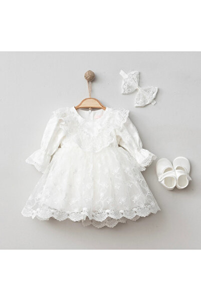 Little Ya Ya Love Sakura Lace Embroidered Flounced Mawlid and Special Occasio...