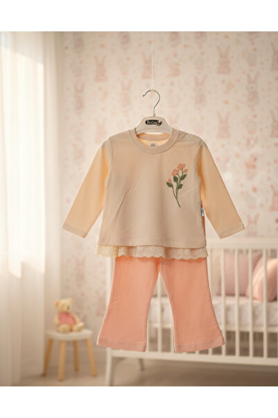 BİRİCİK COLLECTİON 2li %100 Pamuk Kız Bebek Takımı
