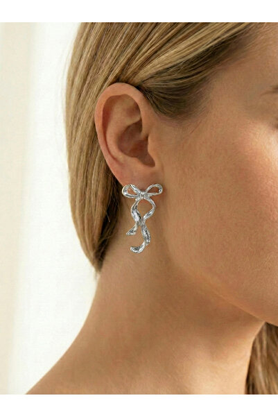 GLANZEND Bow Shape Earrings Elegant Modern Women's Steel Earrings