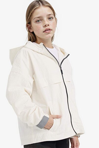 DeFacto معطف واق من المطر بقلنسوة وبطانة شبكية للفتيات F3564A826SP