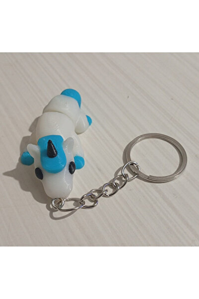 ART HEDİYE 1 Piece Movable Unicorn Figure Keychain