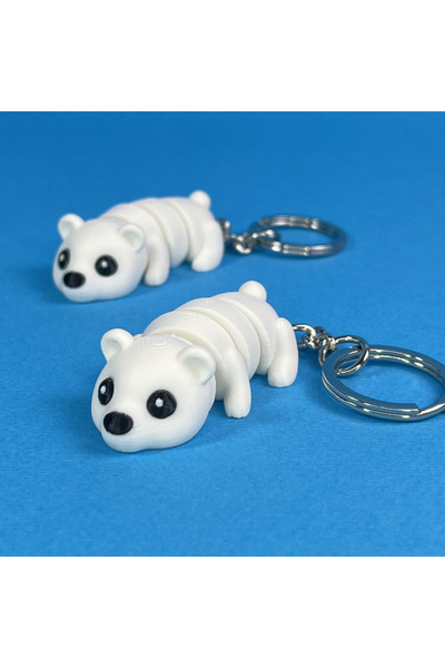 ART HEDİYE 1 Piece Multi-Movable Polar Bear Figured Keychain