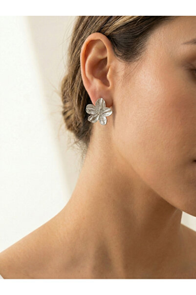 GLANZEND Flower Form Earrings Elegant Minimal Women's Steel Earrings