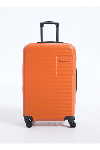 Fabrika Turuncu Çekçekli Sert Valiz 111 ABS ORTA BOY