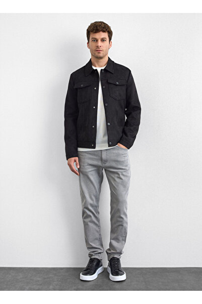 Back And Bond Palton negru pentru bărbați B35W60050