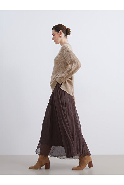 LC Waikiki Pleated Skirt with Elastic Waist
