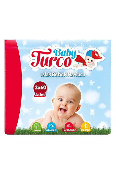 Baby Turco Baby Wet Wipes 3X60 Pieces 1 Piece
