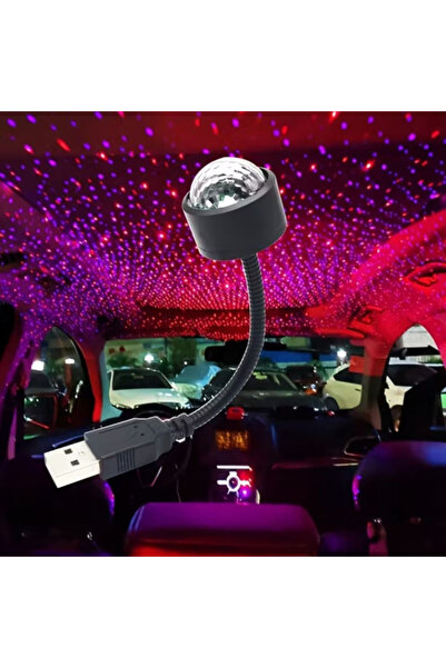 MegaSepet Sese Duyarlı USB Araç İçi Ambiyans Işığı