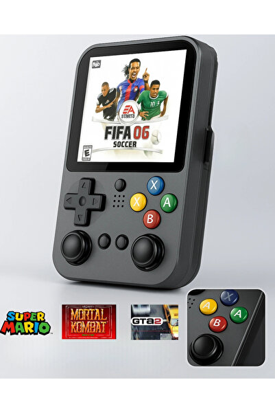 Genel Markalar Taşınabilir Nostalji Oyun Konsolu 3.5'' HD Ekran PSP/PS1/GBA/N...