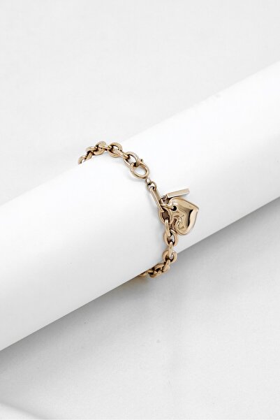 Calvin Klein Women Heart Chain Bracelets, Gold