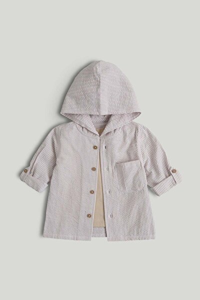 MOTHERCARE طقم قميص بغطاء رأس وتي شيرت