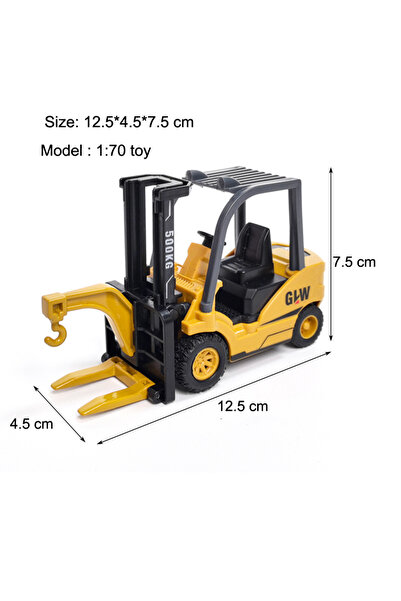 Choice5 Forklift 2 in 1 Toys for Boys Alloy Tractor Kids Excavator Bulldozer ...