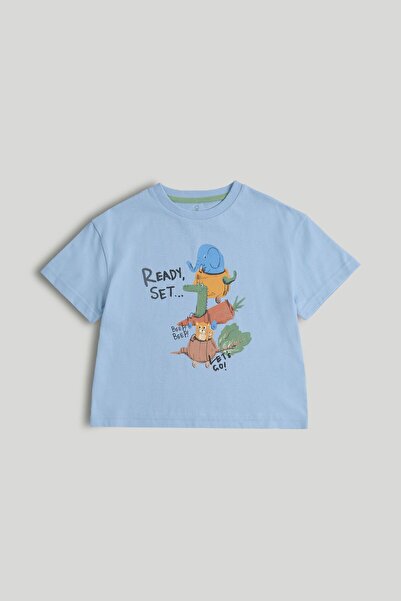 MOTHERCARE تيشيرت سيارة نباتية زرقاء
