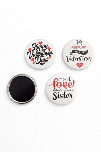 VALENTİNES DAYS Valentines Day Round Magnet
