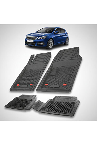 TEAMCAR Πατάκια αυτοκινήτου τύπου δίσκου συμβατά με Peugeot 308 II (2017-2021...