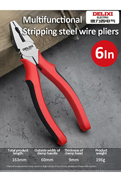 choice2 DHGDC06MGS DELIXI ELECTRIC Wire Pliers，Sharp Large Opening Diagonal P...