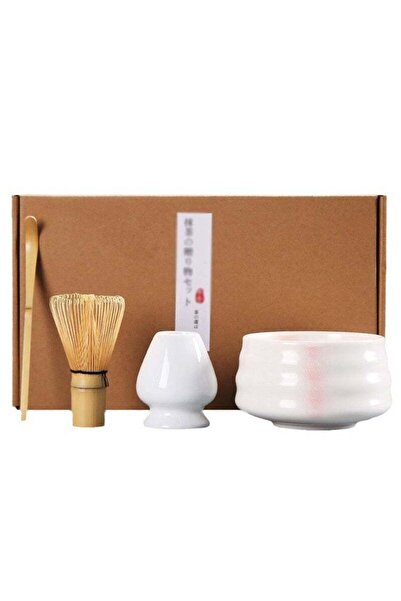 Arabest طقم خفاقة ماتشا، طقم شاي من 4 قطع، لحفل شاي الماتشا (مسحوق أبيض سائل)