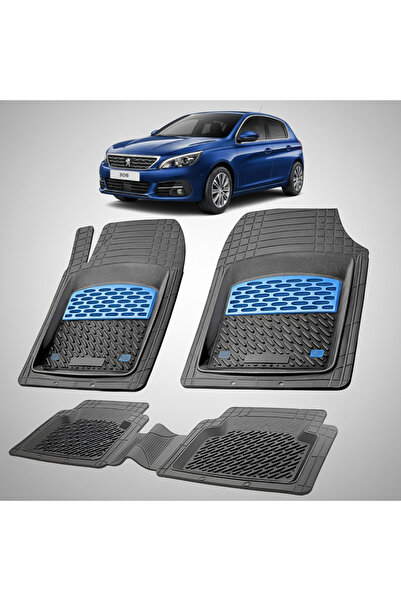 TEAMCAR Covorașe auto compatibile cu Peugeot 308 II (2017-2021) albastre