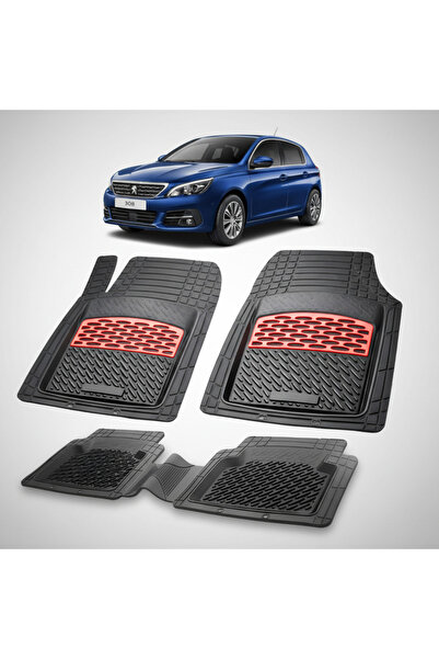 TEAMCAR Πατάκια αυτοκινήτου τύπου δίσκου συμβατά με Peugeot 308 II (2017-2021...