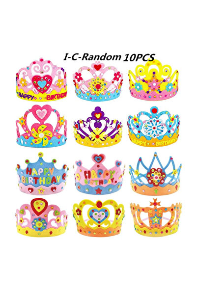 Choice5 I-C-Random10PCS DIY Crafts Toy Crown Creative Paper Sequins Flowers S...