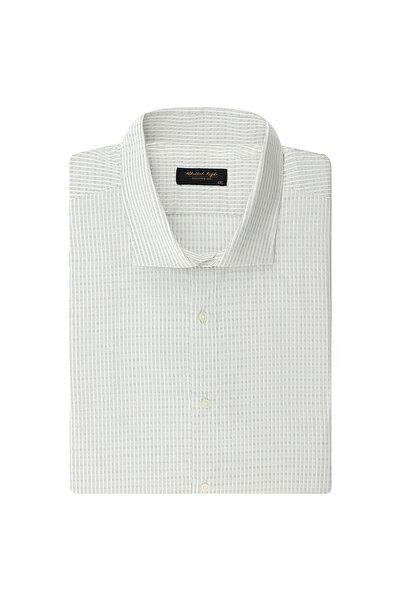 Abdullah Kiğılı Long Sleeve Classic Patterned Cotton Shirt