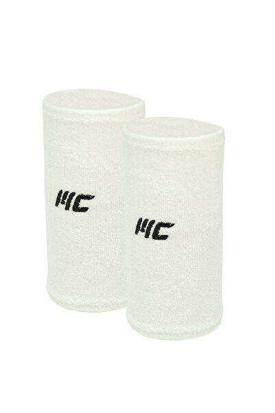 MUSCLECLOTH Training Uzun Havlu Bileklik 2'li Paket Beyaz