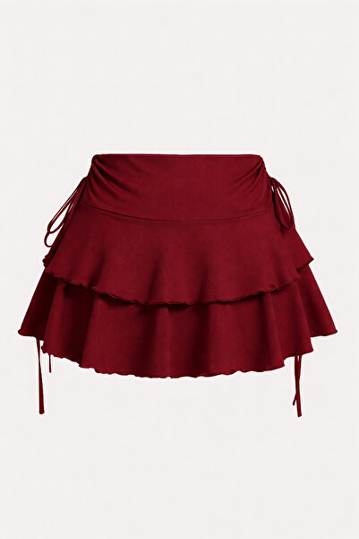 ESPOİRPLUS Lace-Up Mini Short Skirt Espp-78
