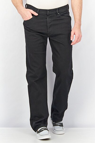 Diesel Men Straight Fit Washed Stretchable Chino Pants, Black
